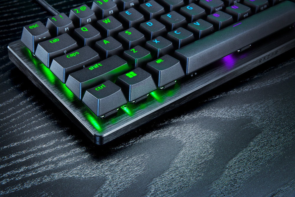 Klawiatura RAZER Huntsman V3 Pro Mini wielokolorowe punktowe podświetlenie pojedynczy punkt świetlny intensywności i koloru