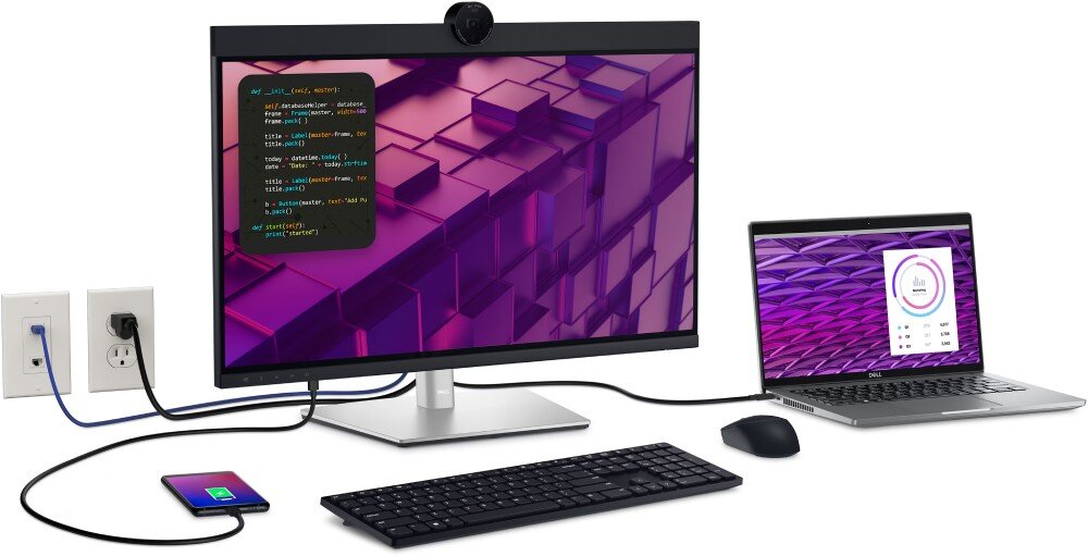 Monitor DELL P2724DEB 27 2560x1440px IPS porty złącza gniazda
