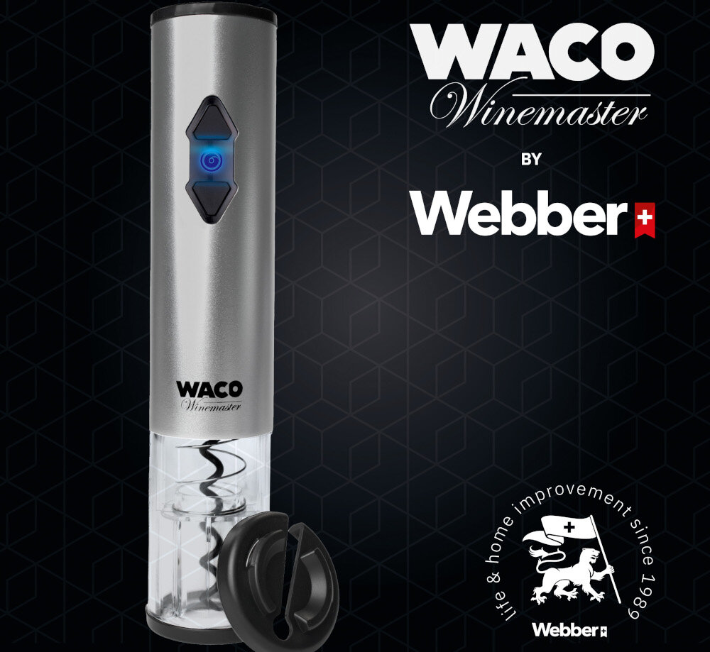 Otwieracz do wina WACO Winemaster Ow5 wygląd design tło wizualizacja Wygodne otwieranie wina