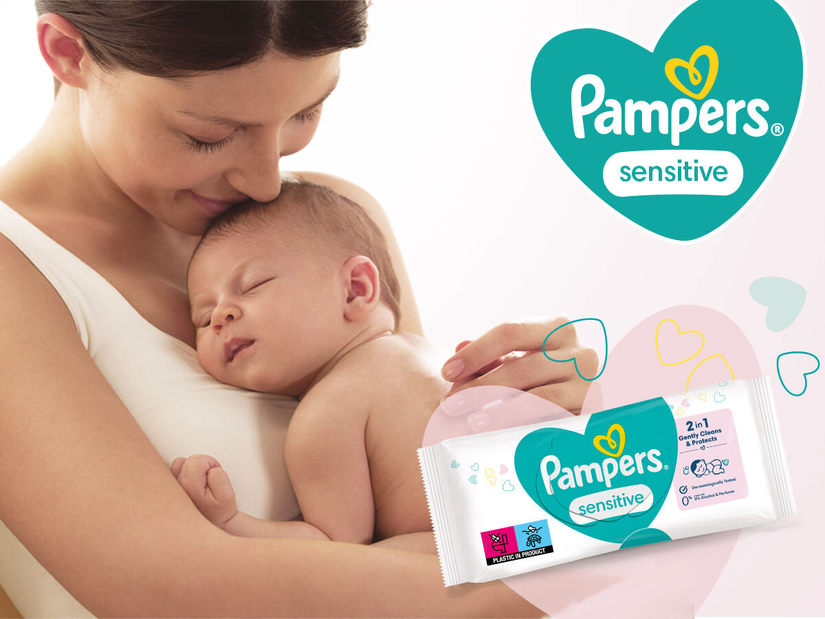 Chusteczki nawilżane PAMPERS Sensitive (312 szt.)