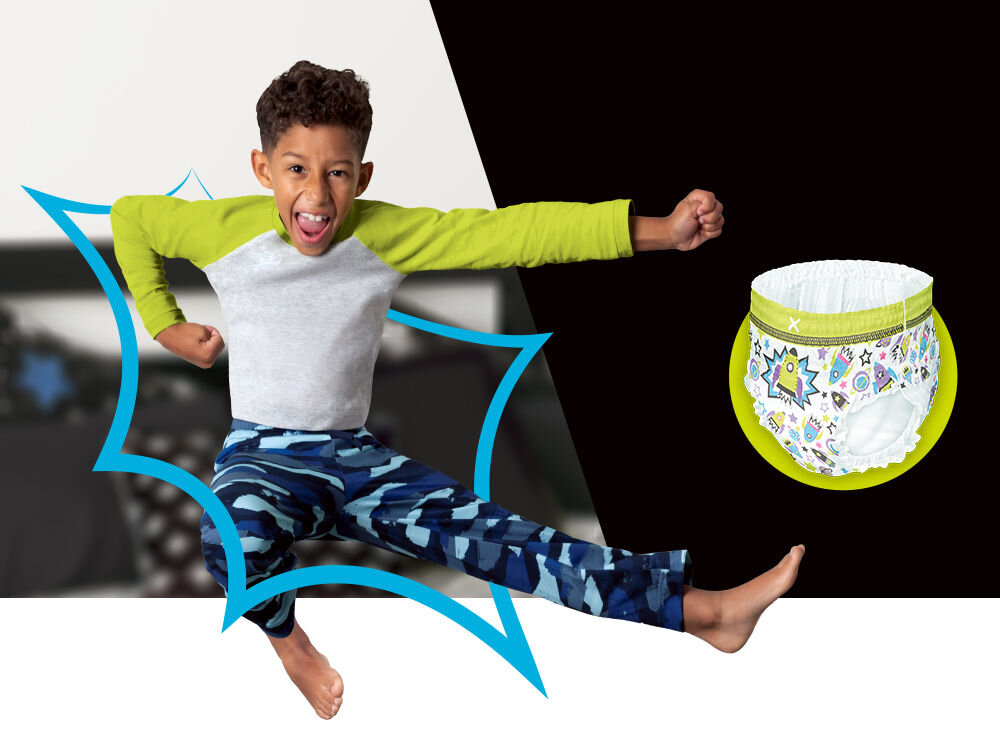 Pieluchomajtki PAMPERS Ninjamas Statki kosmiczne (60 szt.) wygląd