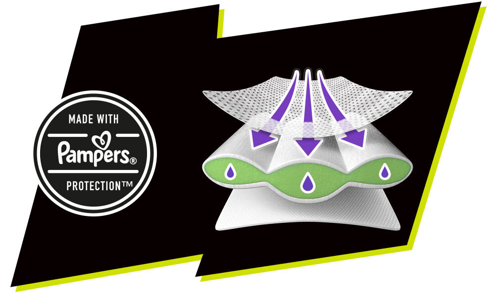 Pieluchomajtki PAMPERS Ninjamas Statki kosmiczne (60 szt.) warstwy chłonne