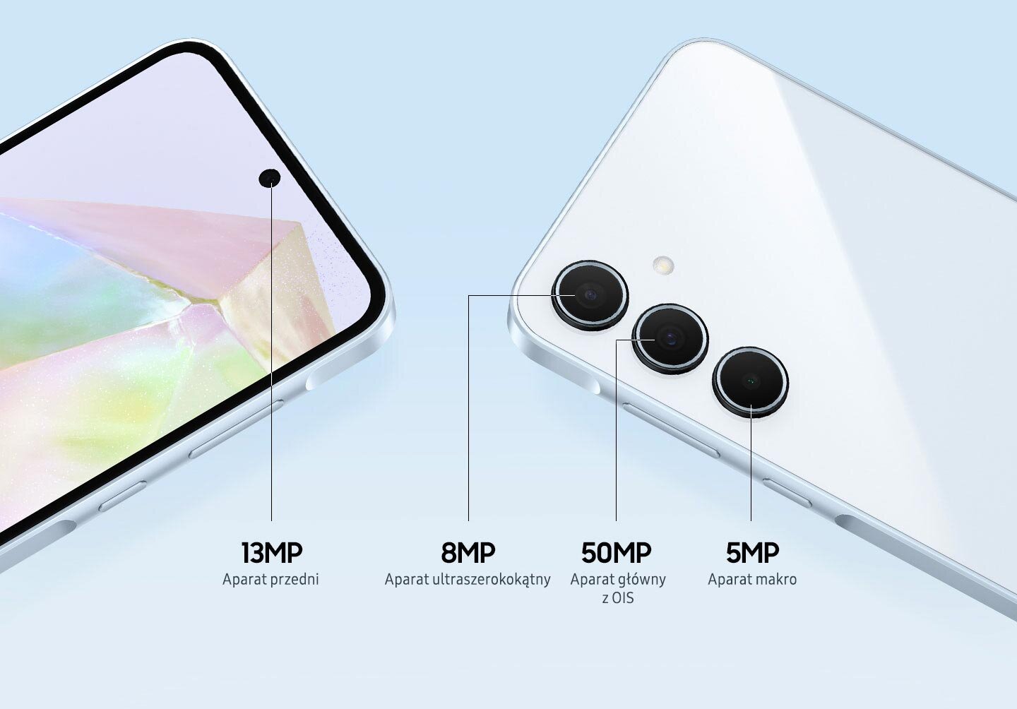 Aparaty dostępne w smartfonie Galaxy A35 z oferty Media Expert Aparaty dostępne w smartfonie Galaxy A35 z oferty Media Expert