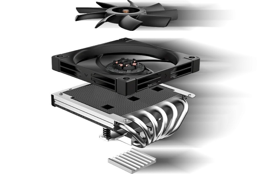 Chłodzenie CPU DEEPCOOL AN600 łożysko obroty prędkość PWM głośność przepływ powietrza podświetlenie