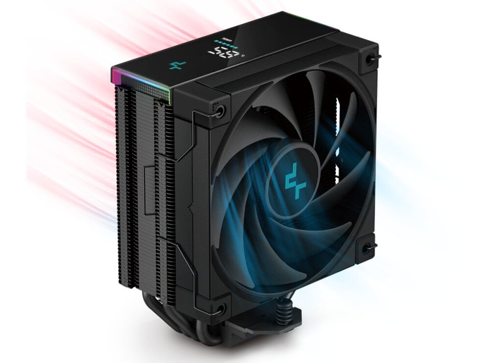Chłodzenie CPU DEEPCOOL AK400 Digital konstrukcja radiator ciepłowody żebra podświetlenie ARGB