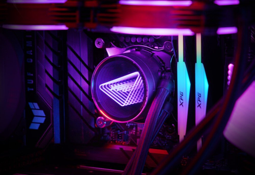 Chłodzenie wodne ADATA XPG Levante X 360 Biały kompatybilność procesory Intel AMD sygnał PWM łożysko żywotność