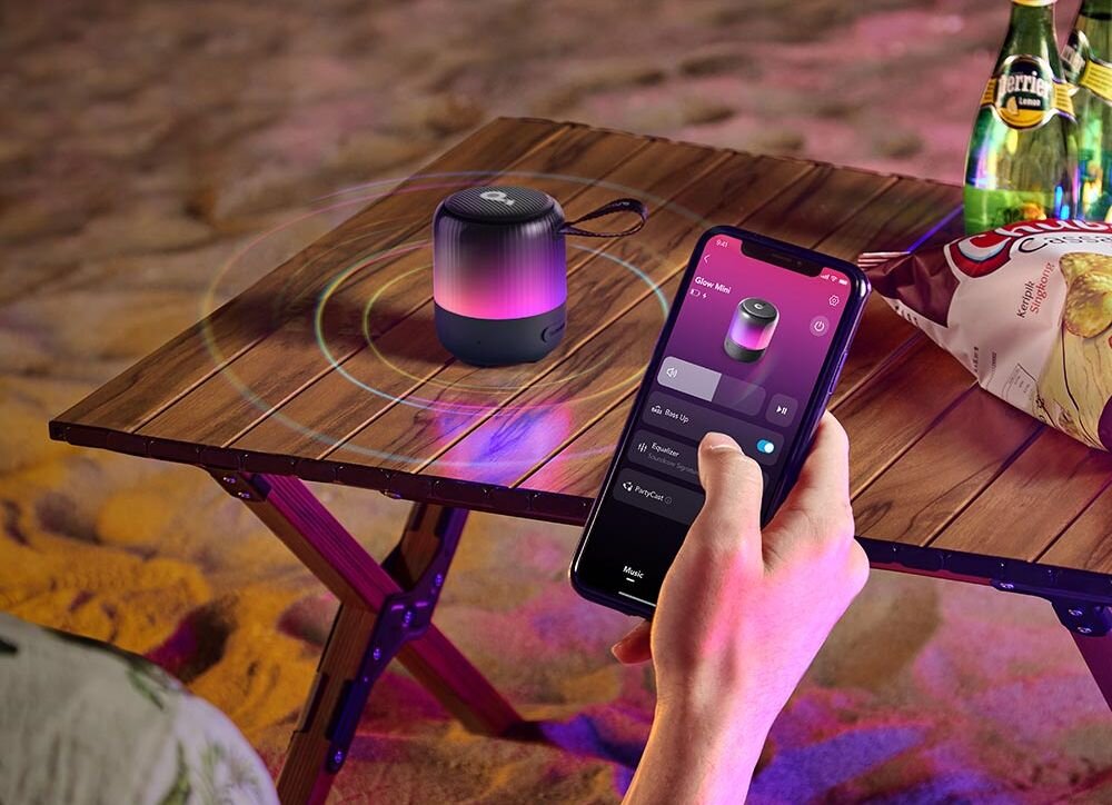 Głośnik mobilny SOUNDCORE Glow MINI personalizacja wrazenia audiowizualne proste intuicyjne sterowanie