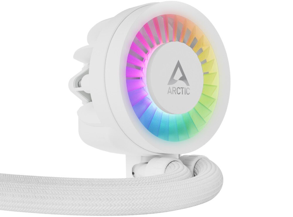 Chłodzenie wodne ARCTIC Liquid Freezer III 360 ARGB Okrągła blokopompka chłodzenia wodnego z pierścieniem podświetlenia LED oraz dwoma wężykami w oplocie