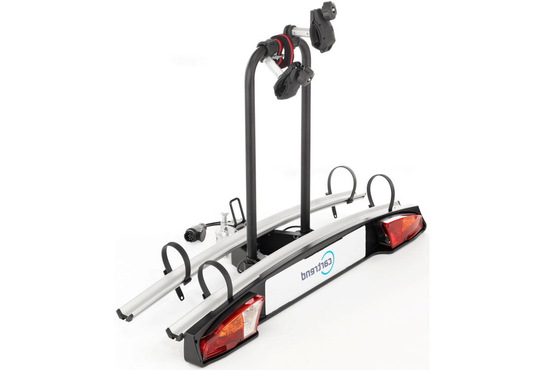 Bagażnik rowerowy CARTREND Alu Active na hak 2 rowery do różnych rowerów rozstaw osi szerokość opony waga łatwa obsługa