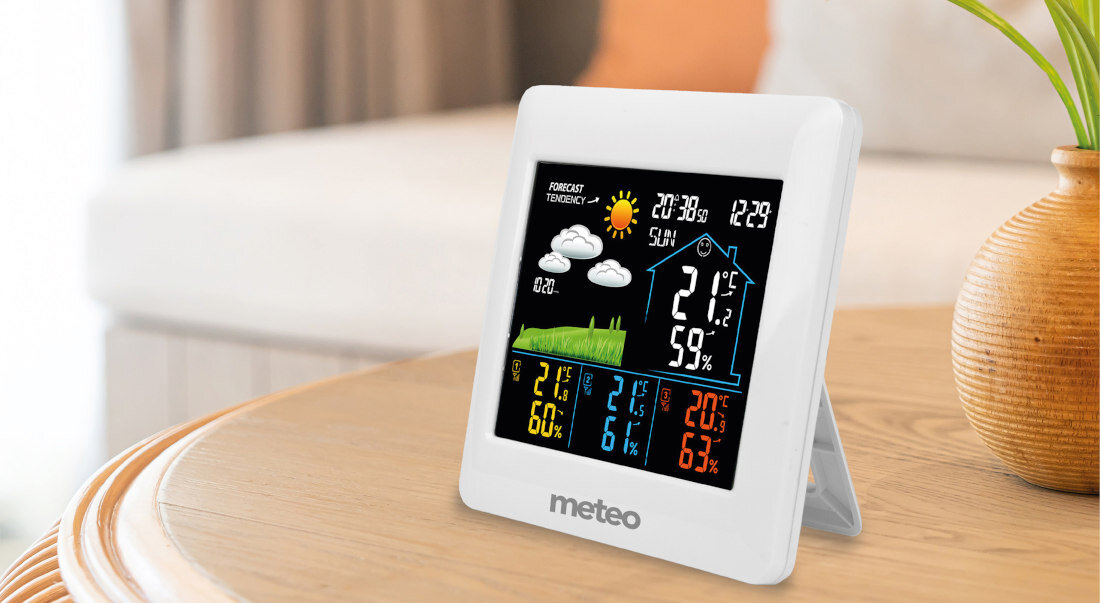 Stacja pogody METEO SP106 Precyzja pomiarów temperatura zakres wbudowany barometr kontrola