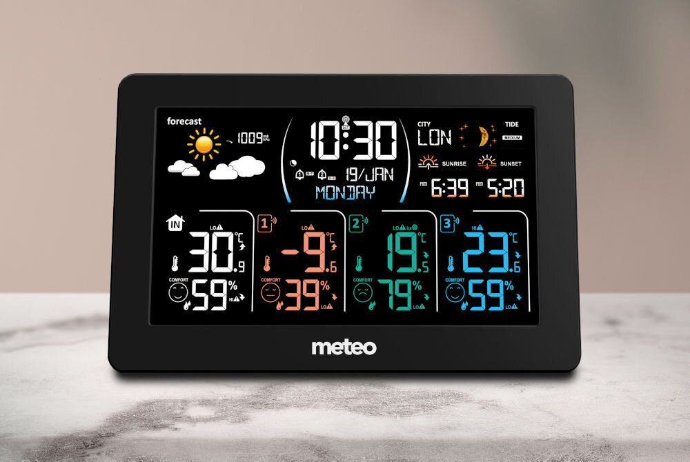 Stacja pogody METEO SP108 temperatury opady wilgotność