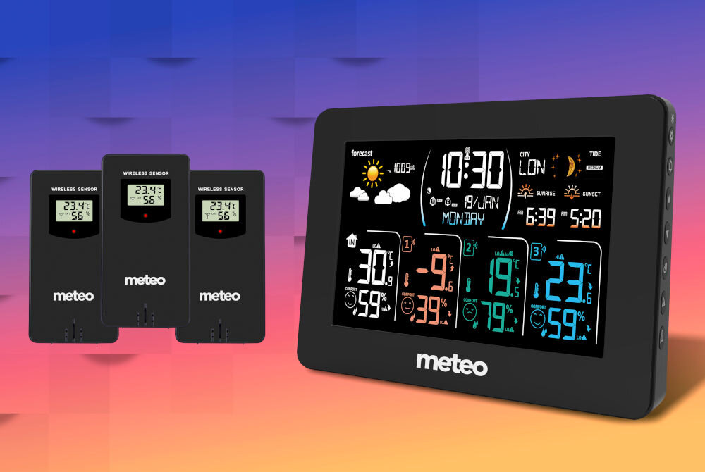 Stacja pogody METEO SP108 czujnik zakres pomiaru zasięg