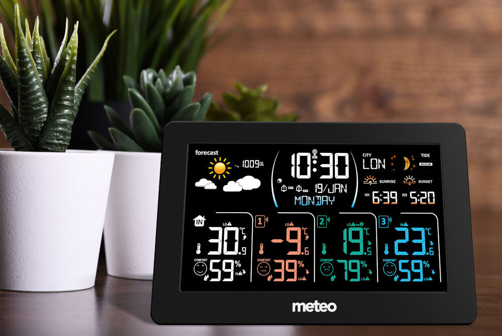 Stacja pogody METEO SP108 prognoza pogody wyświetlacz barometr fazy księżyca