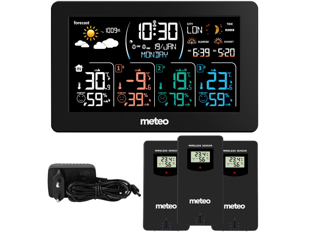 Stacja pogody METEO SP108 wymiary elementy zestaw
