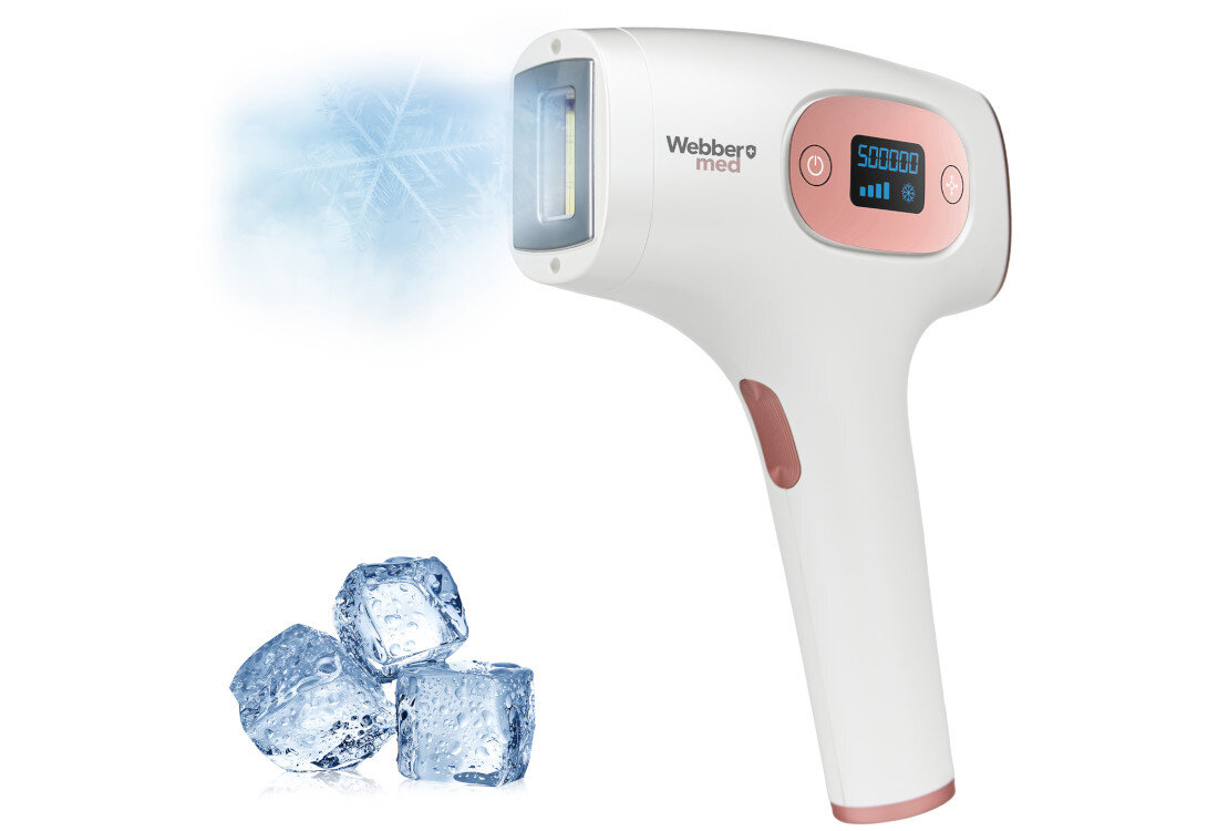 Depilator WEBBER IPL S7 Funkcja Cool Skin chłodzenie głowicy komfort zabieg temperatura