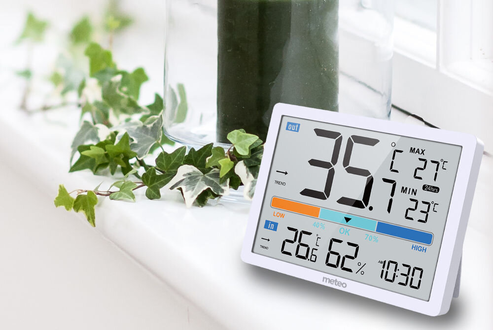 Stacja pogody METEO SP109 zakres pomiaru temperatury czujnik zewnętrzny