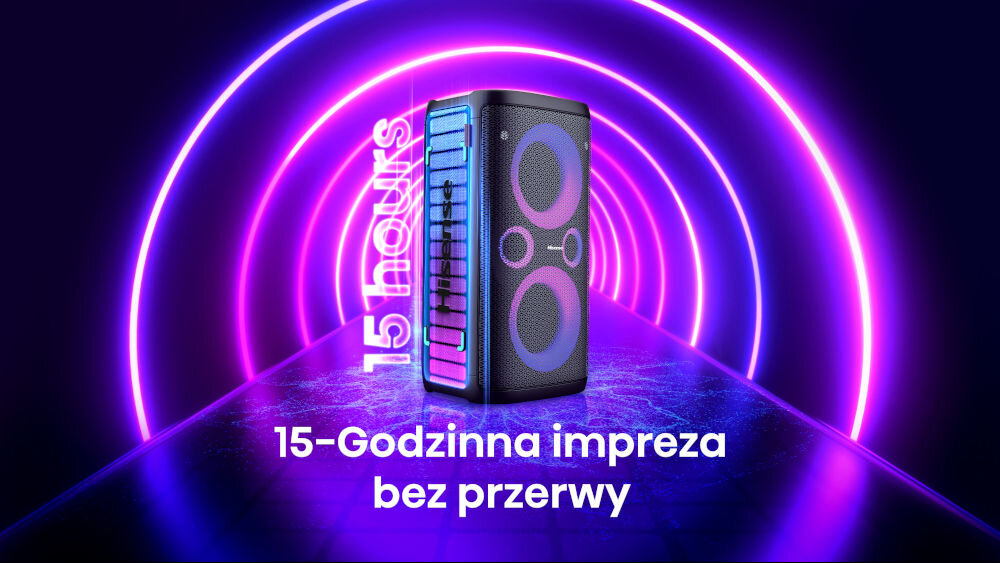 Power audio HISENSE Party Rocker One Plus 15 godzin na baterii