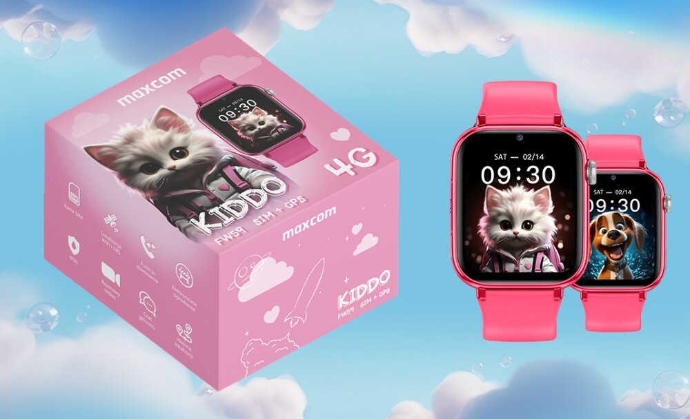 Smartwatch MAXCOM FW59 Kiddo komfort forma tarcze pasek dopasowanie