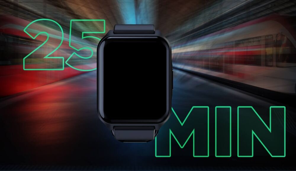 Smartwatch MOTOROLA Moto Watch 70 do 10 dni jedynie około 25 minut funkcji szybkiego ładowania