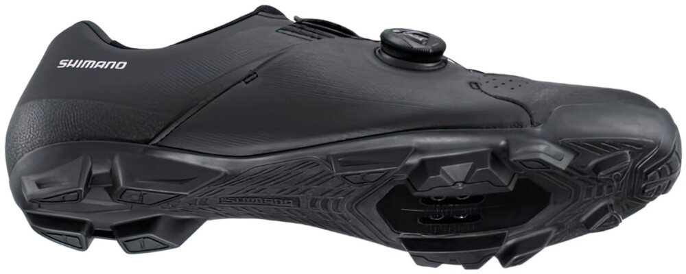 Buty rowerowe SHIMANO SH-XC300 Czarny rozmiar 38 nylonowa podeszwa wewnetrzna wzmocniona wloknem szklanym wysciolka z pianki EVA pokretlo BOA L6 szybka regulacja obuwia dobre dopasowanie do stopy