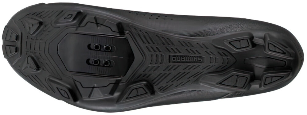 Buty rowerowe SHIMANO SH-XC300 Czarny rozmiar 38 platforma do mocowania blokow w systemie SPD wpiecie buta w pedaly stabilna jazda na stojaco
