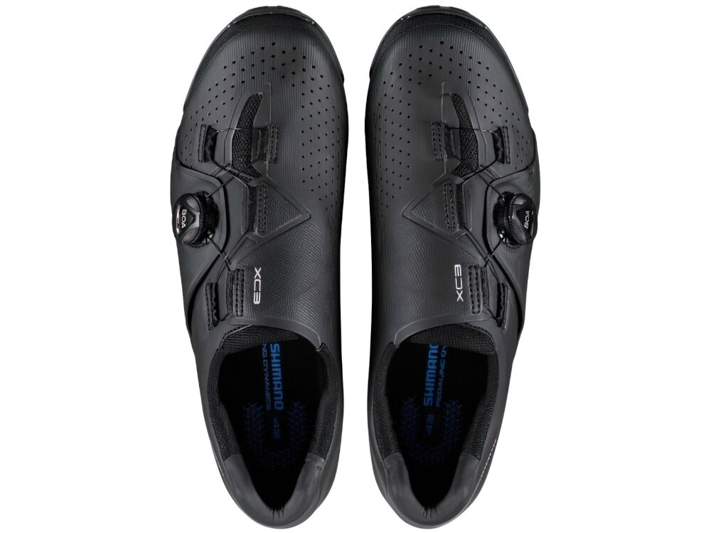 Buty rowerowe SHIMANO SH-XC300 Czarny rozmiar 38 wysoka jakosc wydajnosc komfort niska podeszwa srodkowa ustabilizowana stopa duza efektywnosc przeniesienia mocy na pedaly
