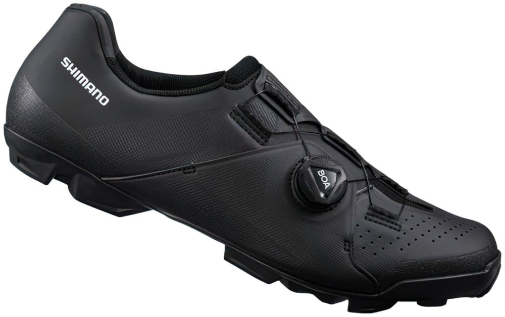 Buty rowerowe SHIMANO SH-XC300 Czarny rozmiar 39 autonomiczna konstrukcja techologia DYNALAST autonomicznie zaprojektowane kopyto eliminacja zakrzywienia dopasowanie buta do naturalnego ksztaltu stopy pieta glebiej osadzona w bucie