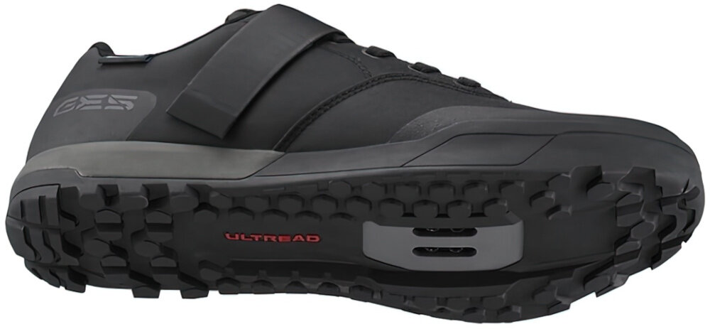 Buty rowerowe SHIMANO SH-GE500 Czarny rozmiar 42 wydajnosc podeszwy z mieszanki gumy SHIMANO ULTREAD GE dobra przyczepnosc skretna podeszwa srodkowa TORBAL 2.0 naturalna swoboda ruchow