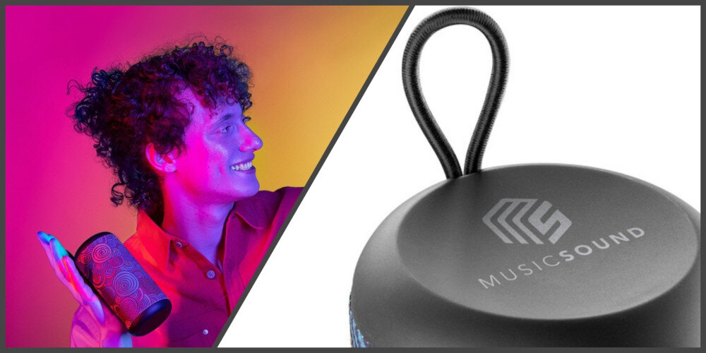 Głośnik mobilny CELLULARLINE Vertical lekkością 380 g małymi rozmiarami 80 x 80 x 205 mm elastycznym paskiem