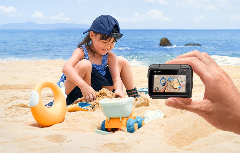 Kamera sportowa INSTA360 Go 3 64GB Czarny obsługa przycisk komendy głos aplikacja