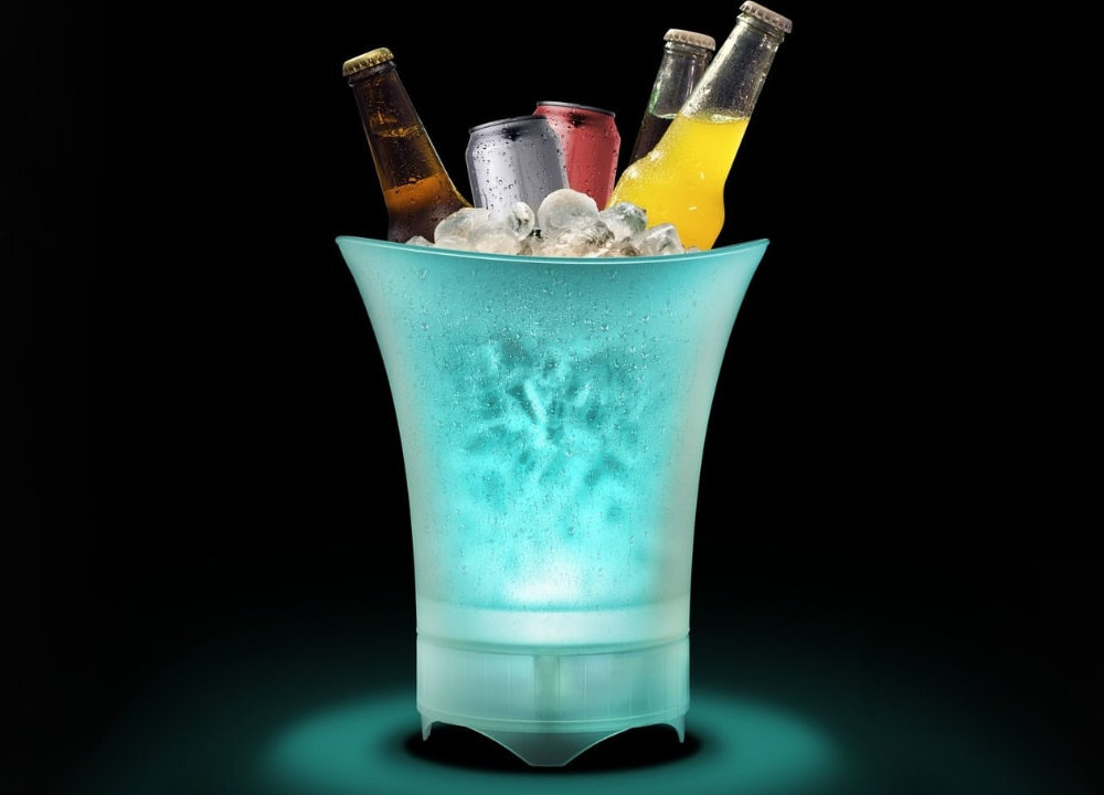 CELLULARLINE Ice Music Bucket kolorowym światłom zmieniającym barwy efekty świetlne relaksacyjnego po energetyczny Prosta obsługa dopasowanie intensywności