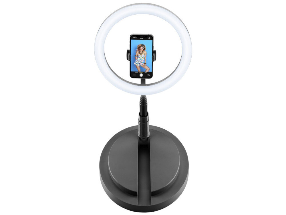 Lampa pierścieniowa CELLULARLINE Selfie Ring Compact uniwersalny uchwyt na smartfona