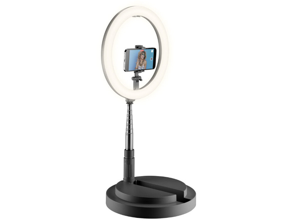 Lampa pierścieniowa CELLULARLINE Selfie Ring Compact solidna konstrukcja