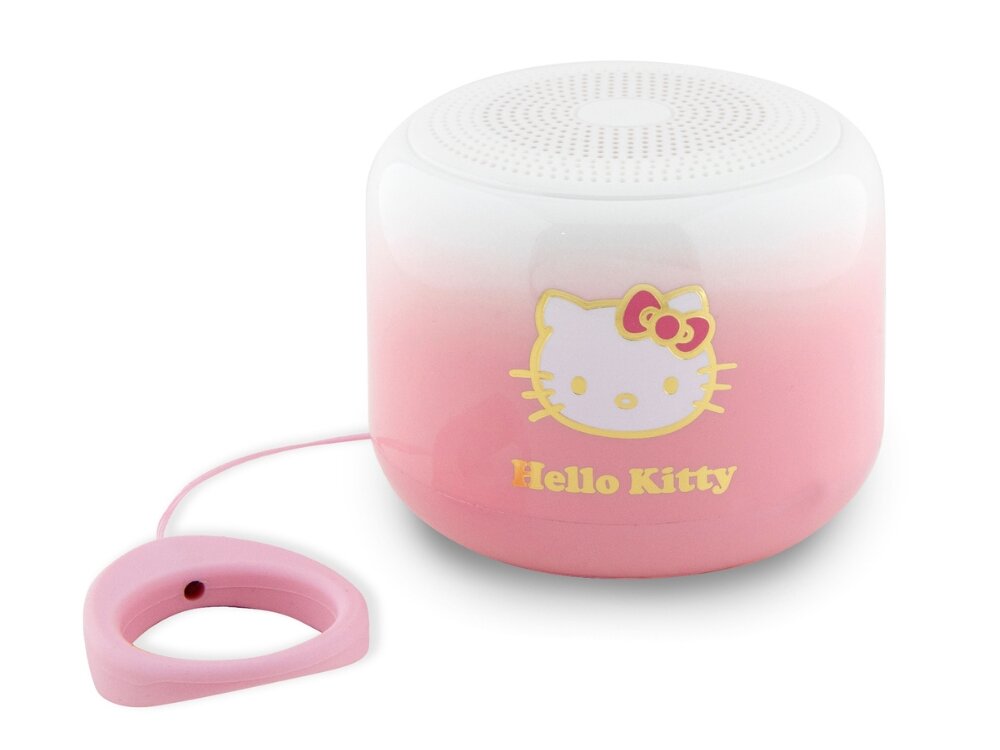 Głośnik mobilny HELLO KITTY Electroplate Gradient rozmowy bateria zasięg kompaktowy - zdjecie sluchawek na bialym tle
