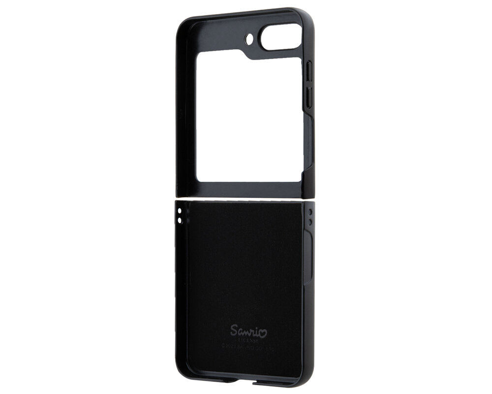 Etui HELLO KITTY Metal Logo Kitty Head do Samsung Galaxy Z Flip 5 funkcjonalnosc skora ekologiczna wyciecia