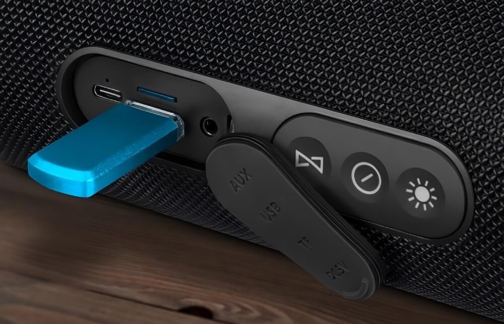 Głośnik mobilny SVEN PS-285 Czarny łączność Bluetooth AUX odtwarzanie karta pamięci radio