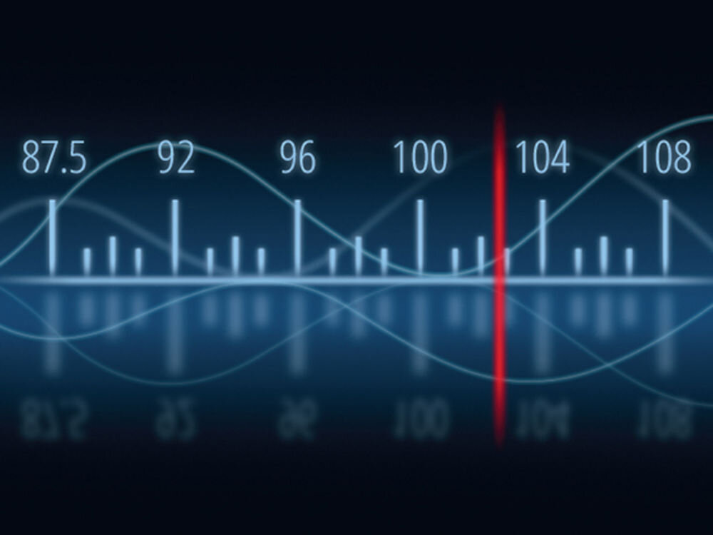 Power audio SVEN PS-1900 radio FM stacje muzyczne, wizualizacja tunera radiowego