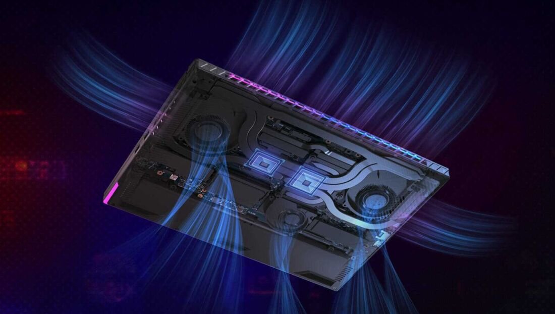 Laptop ASUS ROG Strix SCAR 16 - Inteligentny system chłodzenia ciekły metal Conductonaut Extreme