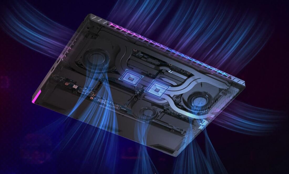Laptop ASUS ROG Strix SCAR 18 - Inteligentny system chłodzenia ciekły metal Conductonaut Extreme