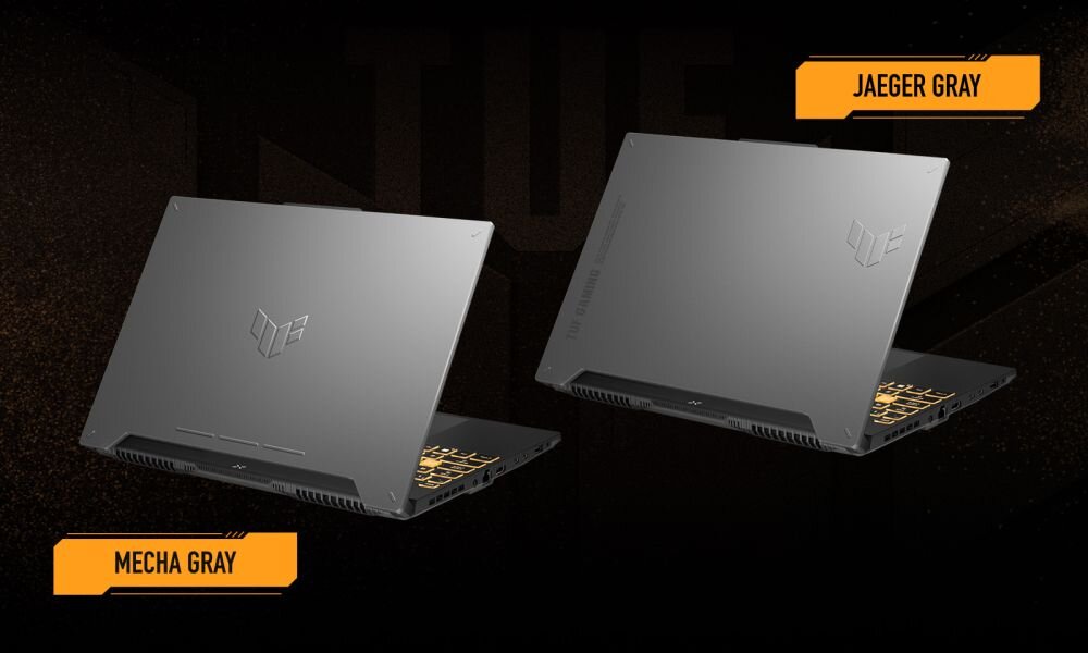 Laptop ASUS TUF Gaming F15 - Wzornictwo TUF Jaeger Grey Mecha Grey