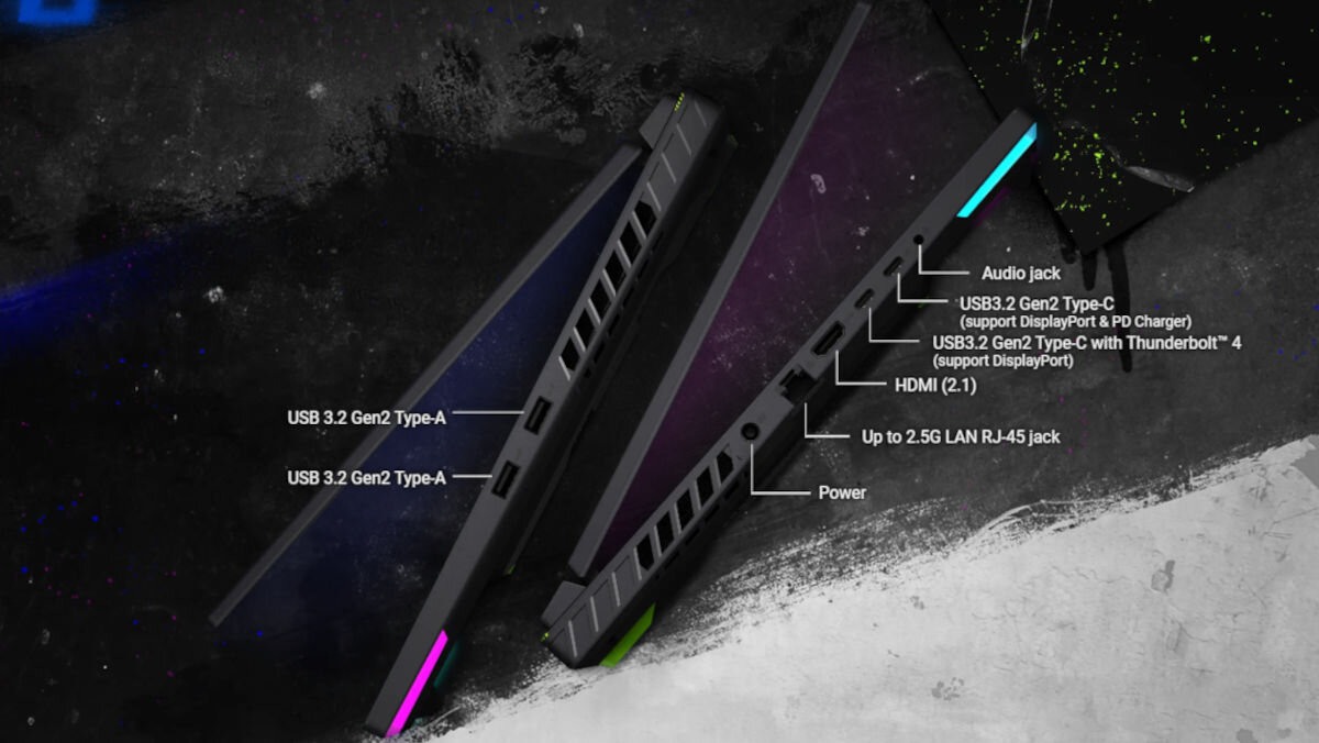 Laptop ASUS ROG Strix G16 G614JZR-N4030W 16 IPS 240Hz i9-14900HX 16GB RAM 1TB SSD GeForce RTX4080 Windows 11 Home port RJ45 2,5G Wi-Fi 6E HDMI 2.1 4K 120 Hz 8K 60Hz dwa porty USB-C DipslayPort Thunderbolt 4