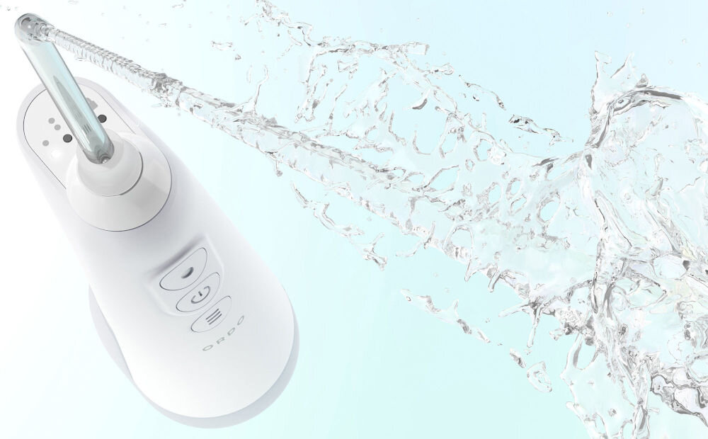 Szczoteczka soniczna ORDO SONIC + Irygator HYDRO SONIC Biało-srebrna irygator skuteczne czyszczenie zębów przestrzeni między nimi technologia hydrokinetyczna zapobieganie próchnicy chorobom dziąseł delikatny dla dziąseł 2000 pulsacji wody na minutę trzy ustawienia ciśnienia tryb na żądanie obrót dyszy skuteczne usuwanie płytki nazębnej 