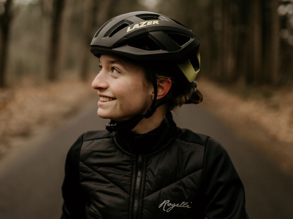 Kask rowerowy LAZER Tonic Kineticore Czarny Szosowy (rozmiar XL) bezpieczeństwo KinetiCore