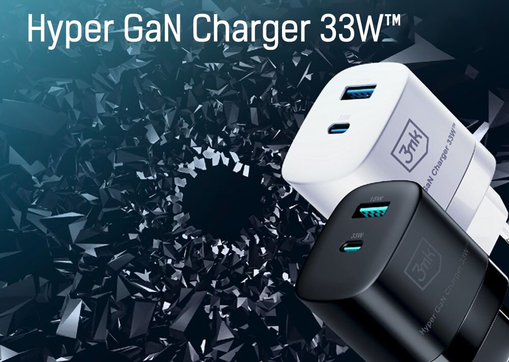 Ładowarka sieciowa 3MK Hyper Gan Charger 33 W ladowanie bateria uzupelnianie energii