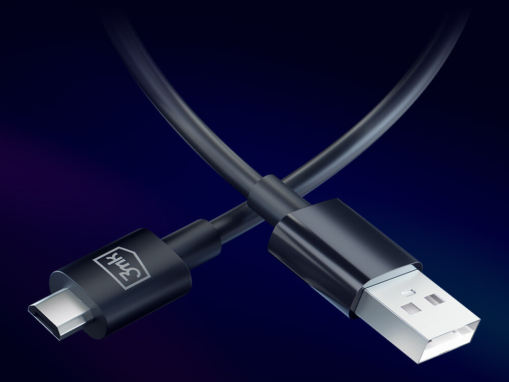 Kabel USB - Micro USB 3MK Hyper Cable 1.2 m warunki komfort obsluga plecak biurko mobilnosc