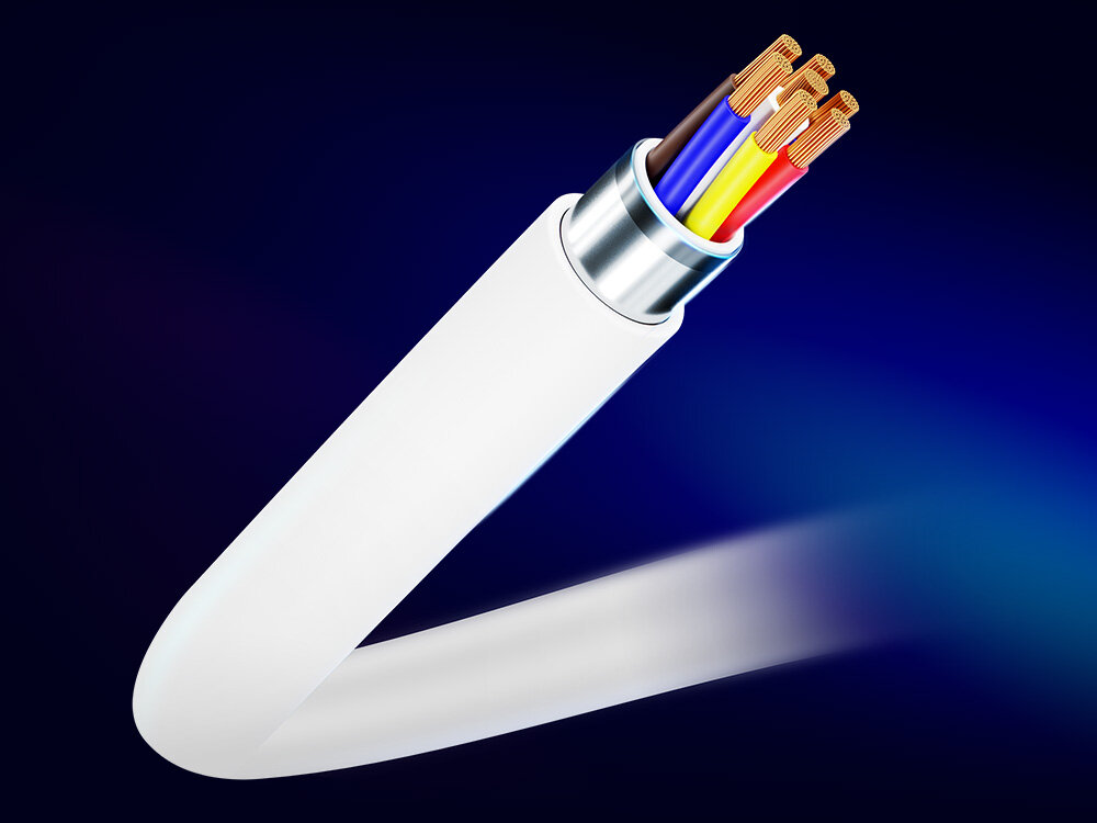 Kabel USB-C - Lightning 3MK Hyper Cable 1.2 m synchronizacja ladowanie dane mobilnosc przepustowosc kabel bialy na fioletowym tle