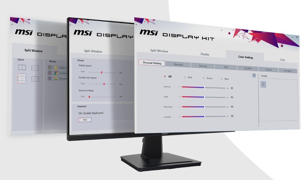Monitor MSI Pro MP275 27 1920x1080px IPS 100Hz 1 ms [MPRT] aplikacja funkcje narzędzia