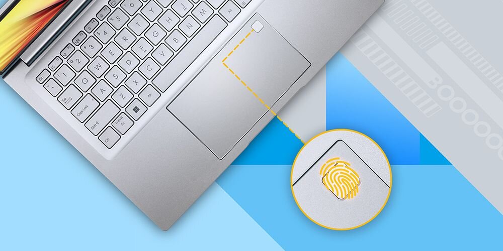 Laptop ASUS VivoBook 14 - czytnik linii papilarnych 