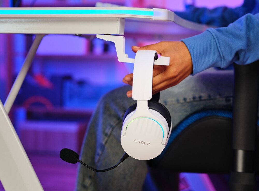 Słuchawki TRUST GXT Fayzo Wireless dodatki tryby podswietlenie RGB