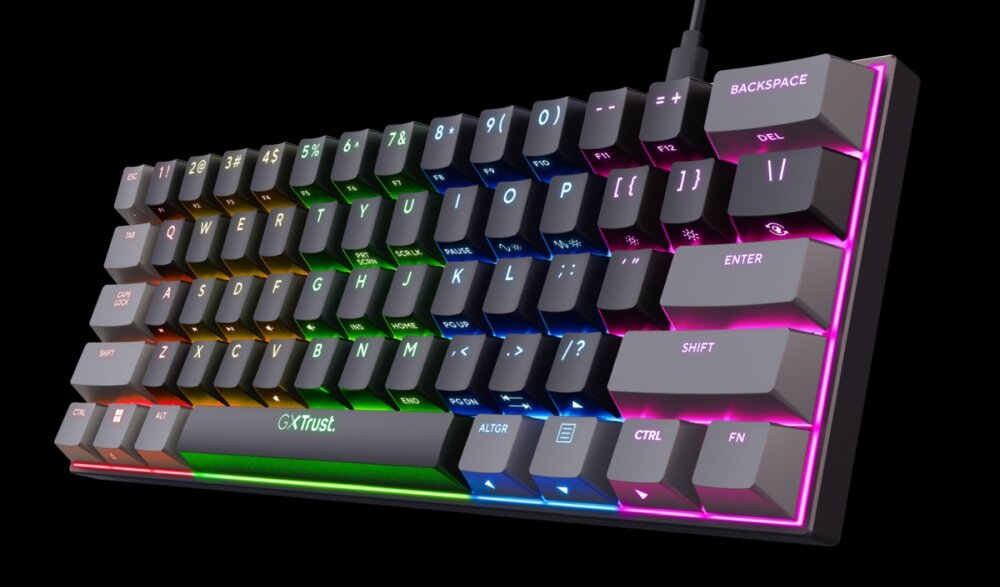 Klawiatura TRUST GXT 867 Acira kolorystyka podswietlenie rgb